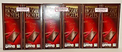 Moser Roth Privat German Chocolate Dark Chili 4.4oz 125g (6 Bars)  • $29.99