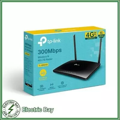 TP-Link TL-MR6400 300Mbps Wireless WiFi N 4G LTE SIM Card Gaming Modem Router  • $128