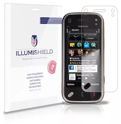 ILLumiShield Phone Screen Protector W Anti-Bubble/Print 3x For Nokia N97 Mini • $7.65