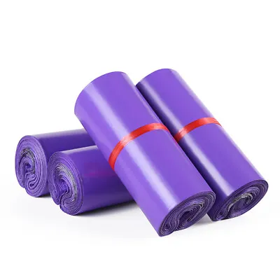 100X Purple Poly Mailers Shipping Envelopes Self Sealing Plastic Mailing Bags • $122.36