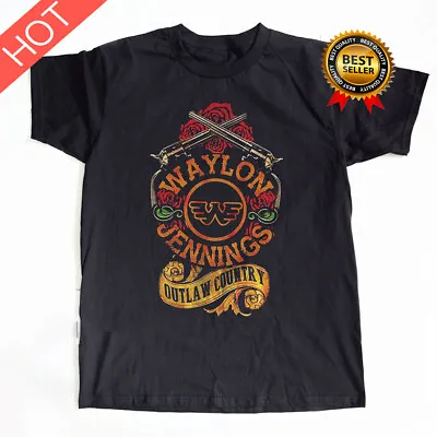 Waylon Jennings Outlaw Country Unisex Cotton T-shirt Size S-5XL HJ304 • $9.99
