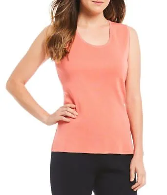 Ming Wang Daylily Scoop Neck Knit Tank Top S 1X • $69