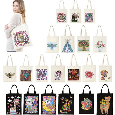 $15.94 • Buy DIY Diamond Painting Handbag Mosaic Drill Eco-friendly Shopping Bags Totes Gift