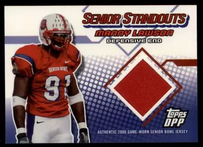 2006 Topps Draft Picks & Prospects Senior Standout Jersey Manny Lawson NC State • $5