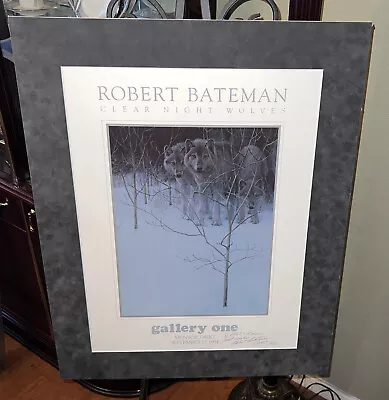 $124.95 • Buy Robert Bateman - Clear Night Wolves - 1994 Gallery One - Signed/inscribed Print