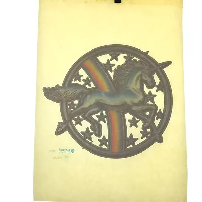 Authentic VINTAGE Unicorn/Rainbow Heat Transfer Iron On • $8