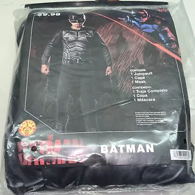 NEW The Batman Halloween Costume DC Rubies Boys Medium 8 Jumpsuit Cape Mask • $9.95