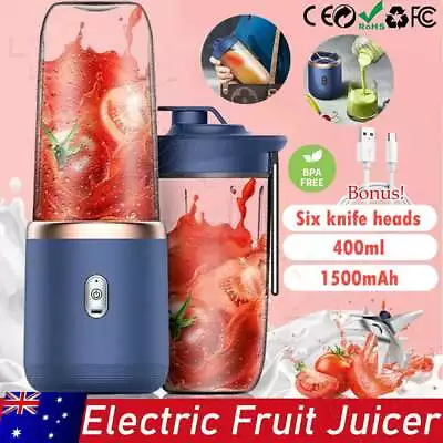 Electric Fruit Juicer Smoothie Maker Portable USB Blender Bottle Juice Shaker • $15.95