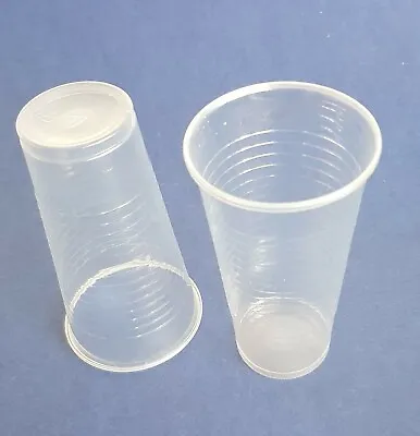 NEW 50 Clear Drinking Party Cups Plastic Water Drinking Cups X 7oz - • £2