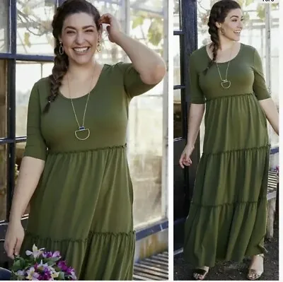 NWT MATILDA JANE Brand New Day Olive Green Maxi Dress; Women’s Size Small • $28