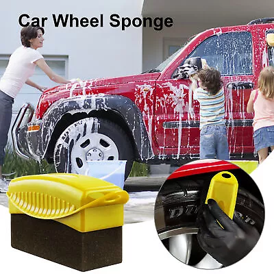 Car Wheel Tyre Waxing Cleaning Sponge Brush Tire Dressing Applicator Pad • $16.85