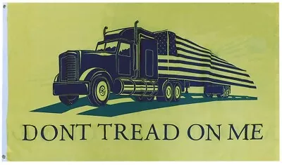 3x5 GADSDEN USA MACK TRUCK Don't Tread On Me Trucker Yellow 100D Flag Banner • $9.88