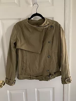 Nordstrom Moon River Khaki Beige Moto Jacket M Lightweight • $25