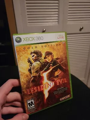 Resident Evil 5 Gold Edition Xbox 360 (CASE AND MANUAL ONLY NO GAME) • $3