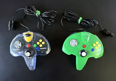 Nintendo N64 Controller Lot Of 2 SuperPad & SharkPad Pro - For Repair Or Parts • $15