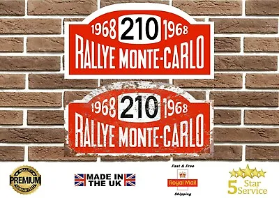 Rally Monte Carlo Plaque Plate 1968 Porsche 911 Garage Sign Man Cave • £17