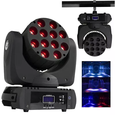 12x12W LED Mini Beam Moving Head Light RGBW DMX DJ Disco Party Stage Wash Lights • $189.99