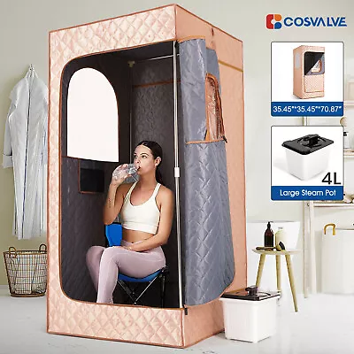 1500W Large Steam Sauna Personal Home Spa W/ Folding Chair RC 4L Steam Pot • $189.99