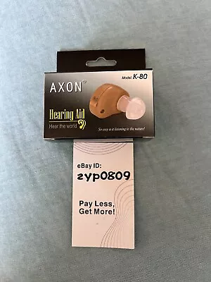 Mini AXON K-80 In Ear Hearing Aid Audiphone Sound Amplifier Ship From USA • $14.99