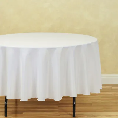 LinenTablecloth 90 In. Round Polyester Tablecloths 23 Colors! Weddings & Events • $14.89