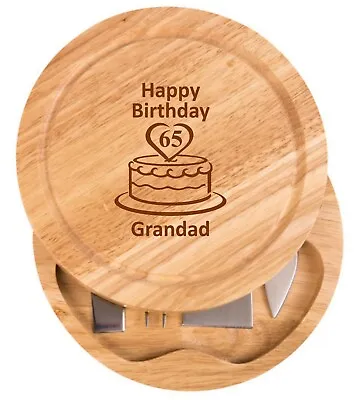 Personalised Birthday Gift Cheese Board And Tool Set Customised With Name Age • £10.95