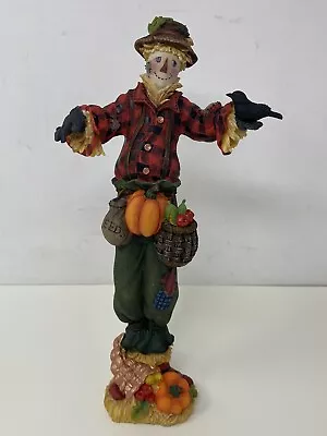 LENOX HARVEST 12” SCARECROW Halloween Fall Figurine Statue Pumpkin 2000 • $64.40