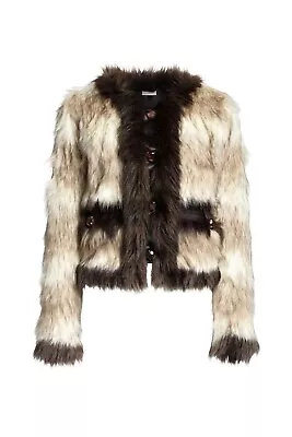 Lanvin For H&m Rare Mink Imitation Faux Fur Jacket Coat Uk 14 Us 10 Medium Bnwt • $174.22