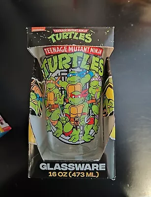 Vtg NINJA TURTLES Drinking Glasses. Turtle Power TURTLEY Awesome. • $26