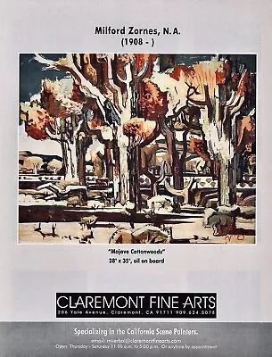 MILFORD ZORNES Art Gallery Exhibit ~ Mojave Cottonwoods ~VINTAGE PRINT AD ~ 2007 • $9.99