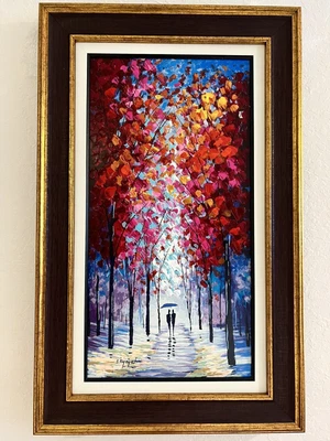 $990 • Buy “Ruby Twilight” By Slava Ilyayev (Oil Embellished Serigraph On Wood)
