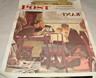 Saturday Evening Post Nov. 24 1951 Norman Rockwell  Saying Grace  Poster • $6