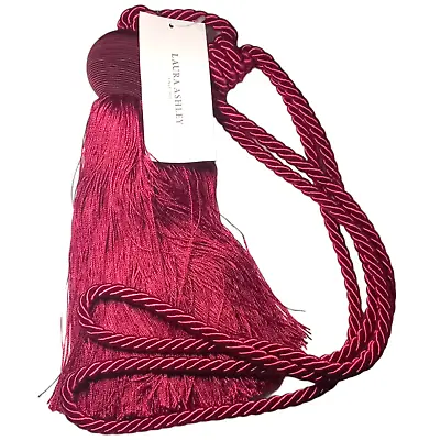 Laura Ashley Theodora Tassel Curtain Tie Back Cranberry Red Twist Rope Style • £24.99