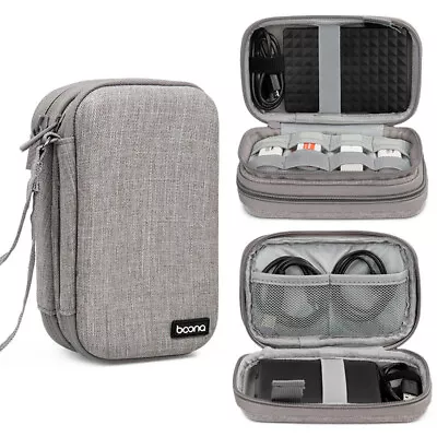 Travel Electronic Organizer Storage Bag USB Cable Hard Drive Adapter Gadget Case • £6.35