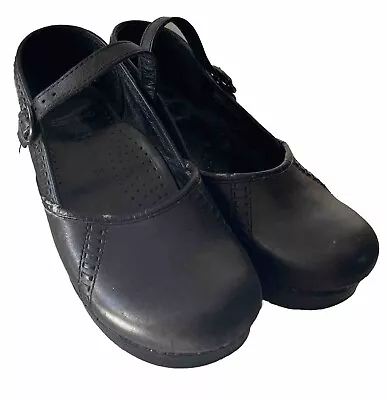 Dansko Shoes Womens 39 Black Matte Marcelle Professional Nursing Mary Jane Clogs • $17.50