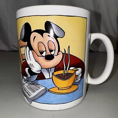 HG Made Mickey Mouse ‘Morning Mouse’ Newspaper Coffee Cup Mug Huge 32 Oz 5” • $4.28