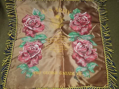 WWII Sweetheart Pillow Sham From Fort George G. Mead MD • $12