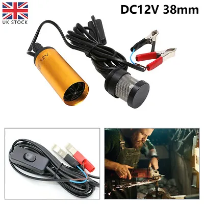 DC12V Electric Submersible Pump 38mm Stainless Steel Pump For Water Oil Transfer • £11.99