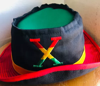 Maclom X Vintage Bucket Hat Red Black Yellow Green  • $9