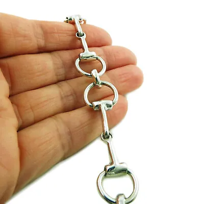 Horsebit Snaffle Sterling 925 Silver Riding Tack Horse Bit Bracelet Gift Boxed • £119.99