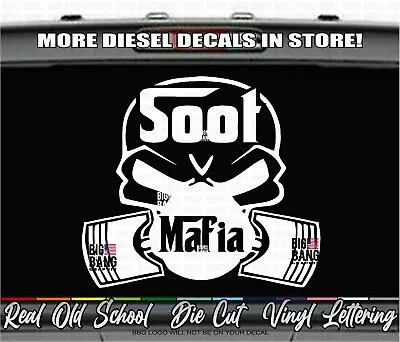 SOOT Diesel Mafia Vinyl Decal Sticker 4x4 Pickup Heavy Duty Off Road Black Smoke • $18.26