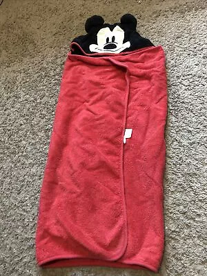 DISNEY Baby MICKEY MOUSE HOODED BATH TOWEL WRAP • $5.99