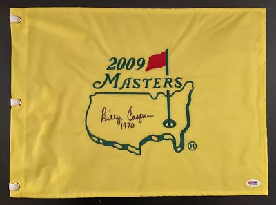 Billy Casper SIGNED 2010 PGA Masters Golf Pin Flag 1970 Win PSA/DNA AUTOGRAPHED • $520