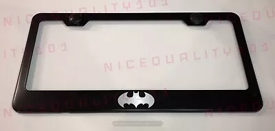 Batman Superhero Stainless Steel Black Finished License Plate Frame Holder • $11.99