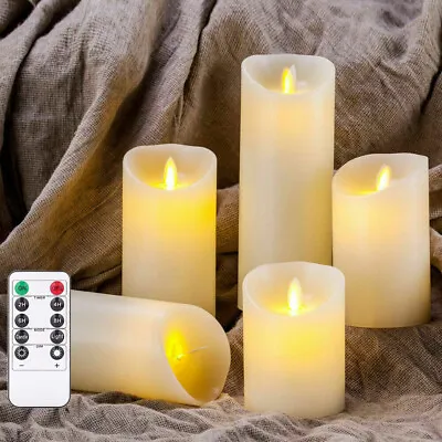 £6.99 • Buy Battery Flickering LED Flameless Wax Candles Tealight Wedding W/Remote Control