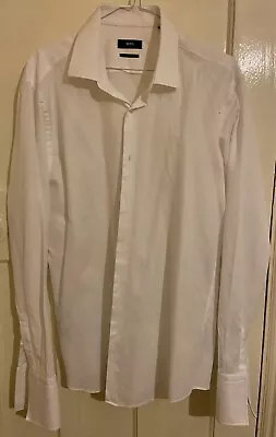 £49.99 • Buy White Hugo Boss Men’s Formal Shirt Size 17 Excellent Condition Next Day Delivery