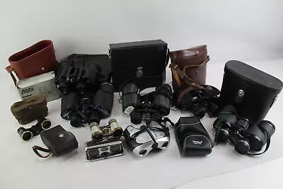 10 X Vintage BINOCULARS Inc Chinon Miranda Tasco Etc W/ Some Case • £10.50