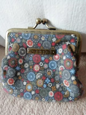 Canvas Purse Wallet Animal Grey Floral Very Pretty • £4.99