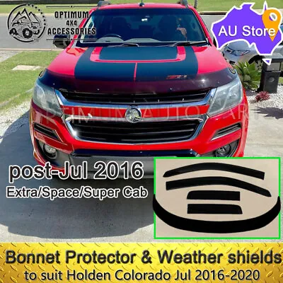 $119 • Buy Bonnet Protector & Weather Shield To Suit Holden Colorado Super/Extra Cab 16-20