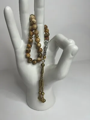 Picture  Jasper PRAYER BEADS MASBAHA Rosary TASBIH 33 1 • $14.99
