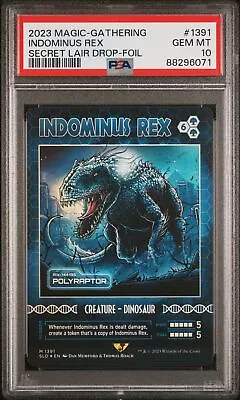 MTG Indominus Rex 1391 Jurassic Secret Lair Drop Mythic Foil PSA 10 Gem Mint • $19.50